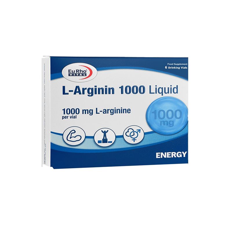 ویال ال آرژینین یوروویتال   1000میلی گرم بسته 6 عددی